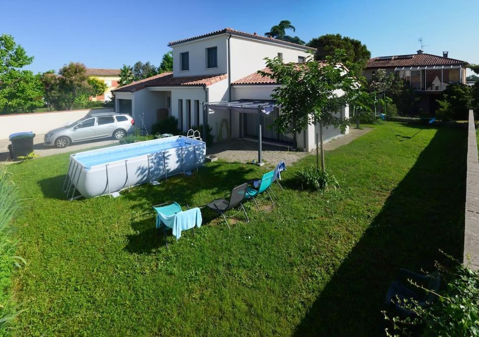 Maison Spacieuse Climatisee-Jardin-2 Pkg-Piscine Villa Launaguet Esterno foto